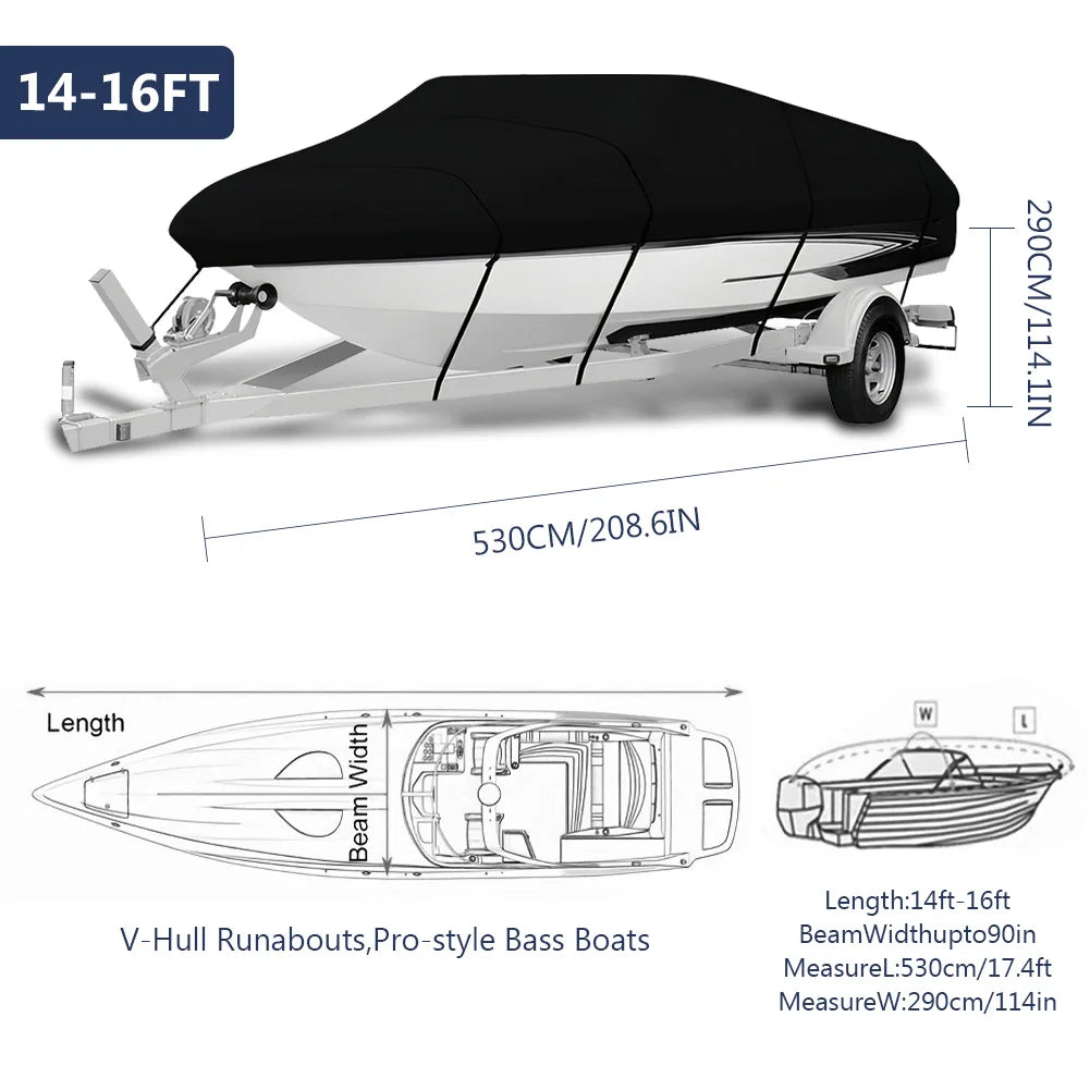 Waterproof Boat Cover V Shaped Hull Protector For Yachts