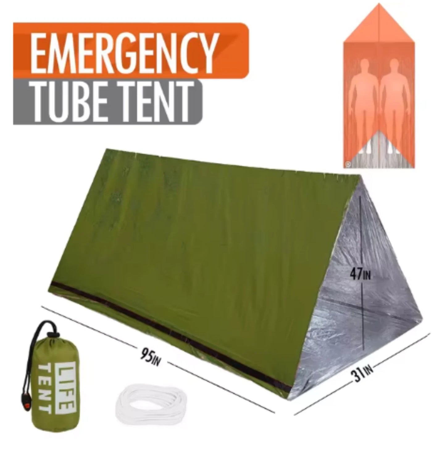 Building Two Person Emergency Tent Outdoor Family Camping