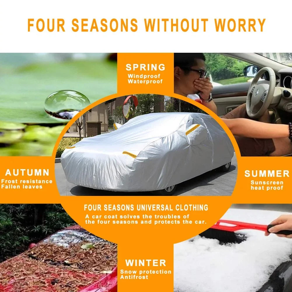 Universal SUV Cover Coat Protector UV Protective Dust Rain Snow Water Proof Full Car Covers Indoor Outdoor D45 190T Auto Covers