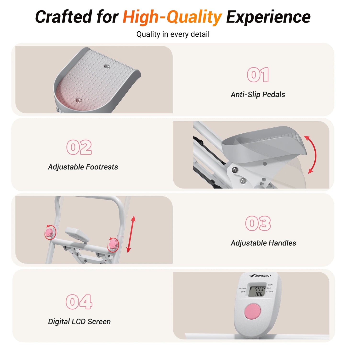 MERACH Stair Stepper For Home Gym Full Body Cardio Machine