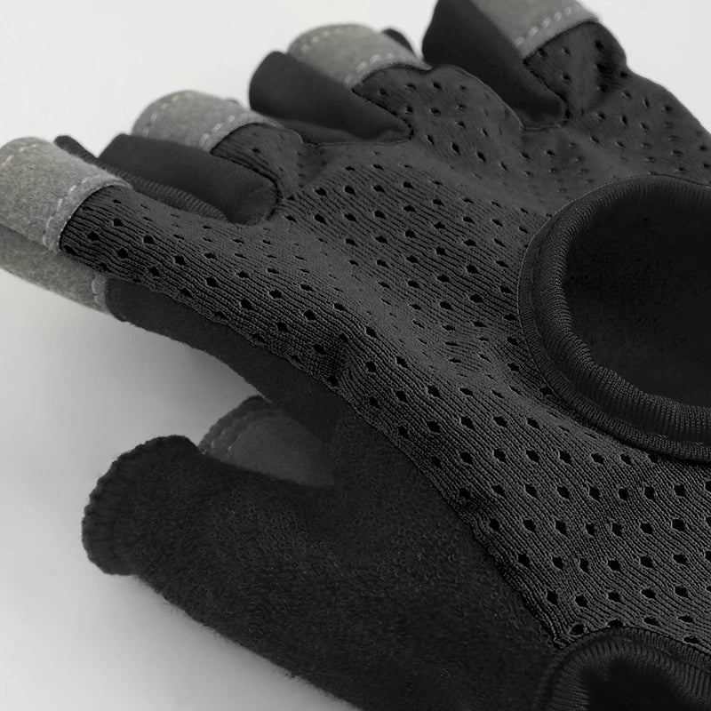 1Pair Gym Gloves with Wrist Straps Non-slip Half Finger Workout Gloves for Women Breathable Weight Lifting Gloves