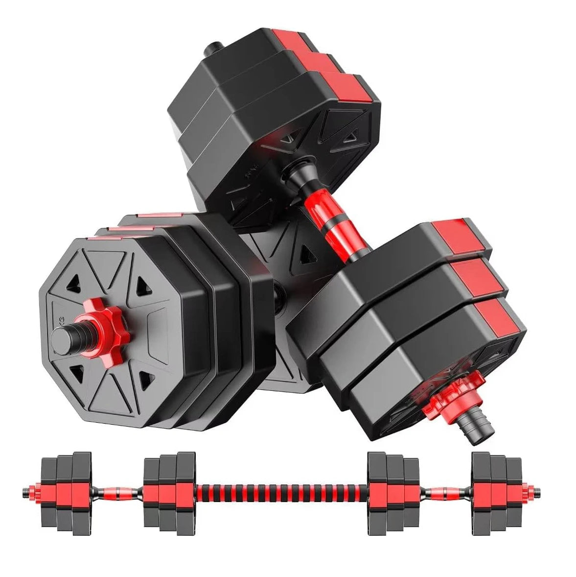 Adjustable Dumbbell To Barbell Fitness Set 3 In 1 Home Gym