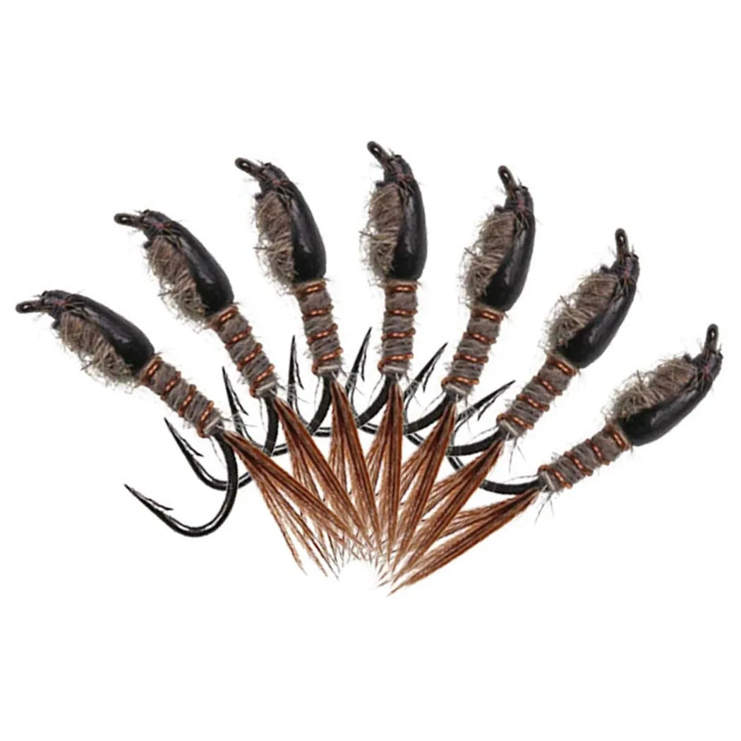 40-148Pieces/Box Trout Fly Fishing Assorted Flies Kit Nymph Dry Wet Flies Fishing Fly Lure