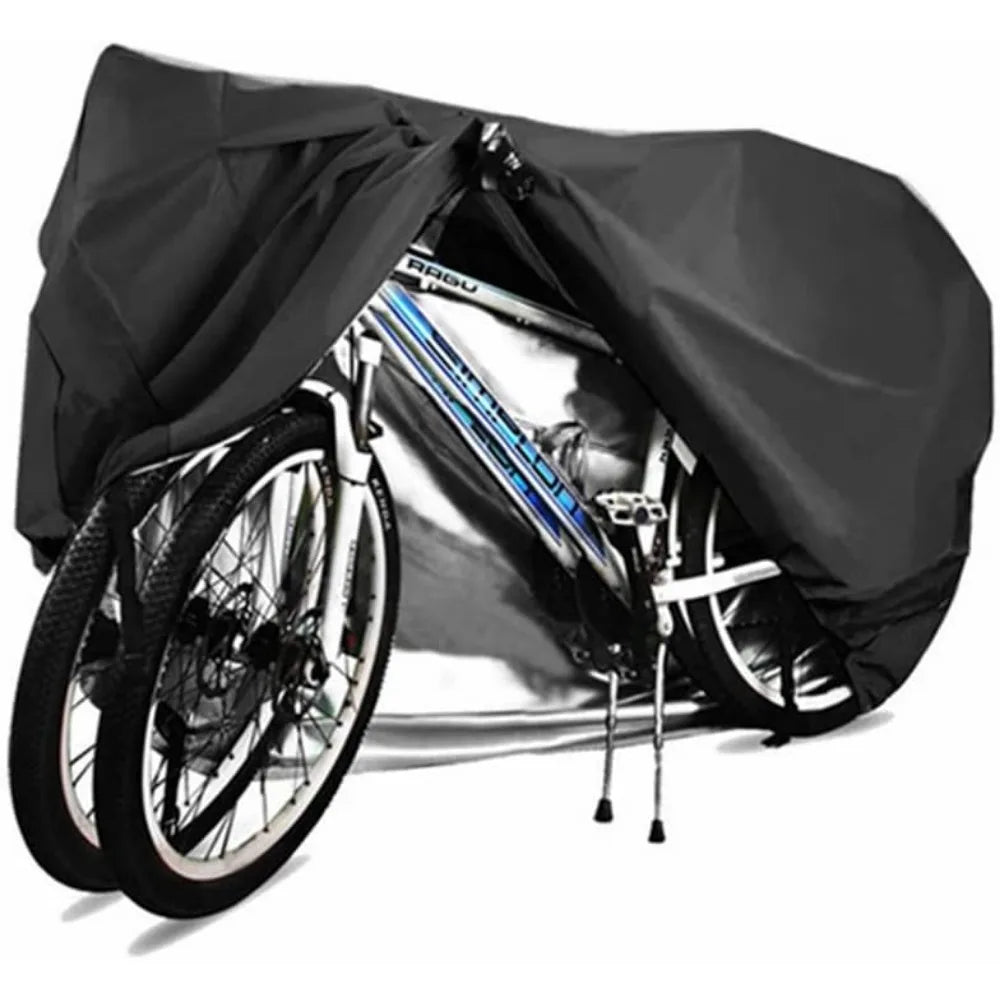 Bike Covers for 2 or 3 Bikes, 2XL Size Outdoor Waterproof & Anti-UV Bicycle Covers with Lock Hole for Mountain Road Electric Bik