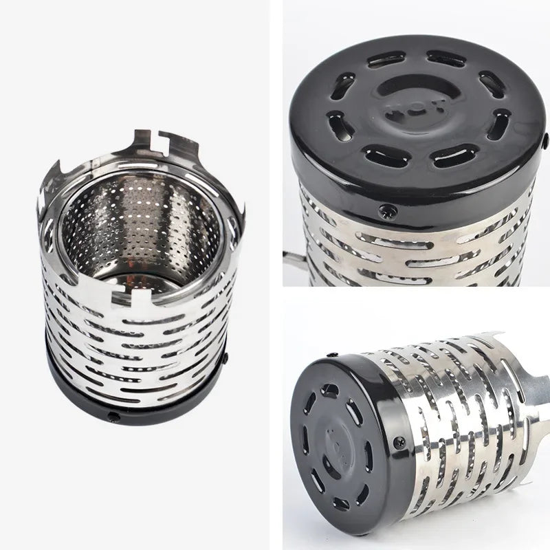 Mini Gas Heater Stove for Outdoor Camping Portable Wear-Resistant Stainless Steel Warmer Heating Cover Equipment