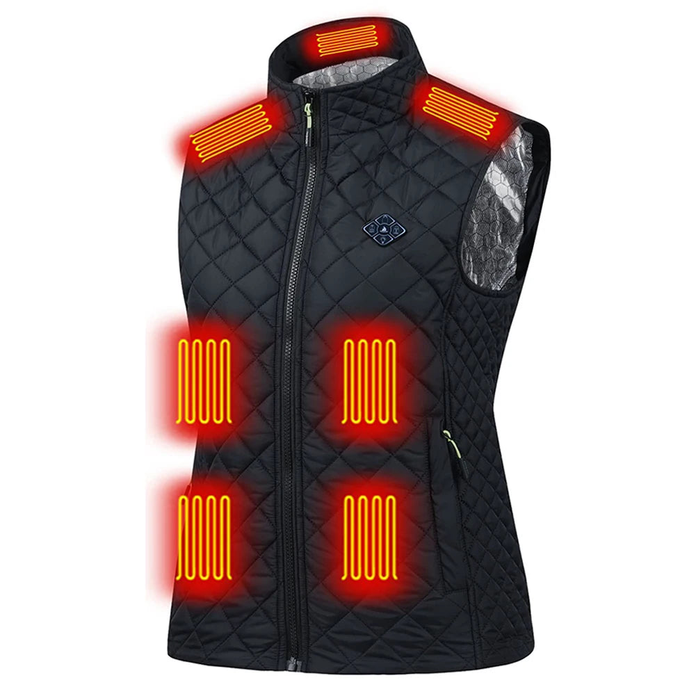 21 Heating Zones USB Heated Vest Electric Heated Jackets Sportswear Heated Coat for Women