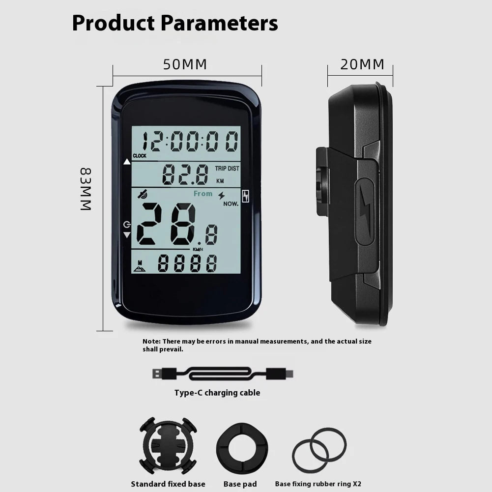 Hign-Con Concerned Wireless Bicycle Computer 2.4 GPS Speedometer