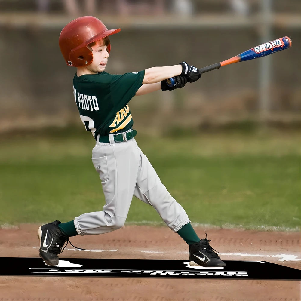 Baseball Batting Cushion with Toes Facing Place Softball Batting Cage Practice Hitting Mat Baseball Training Accessories