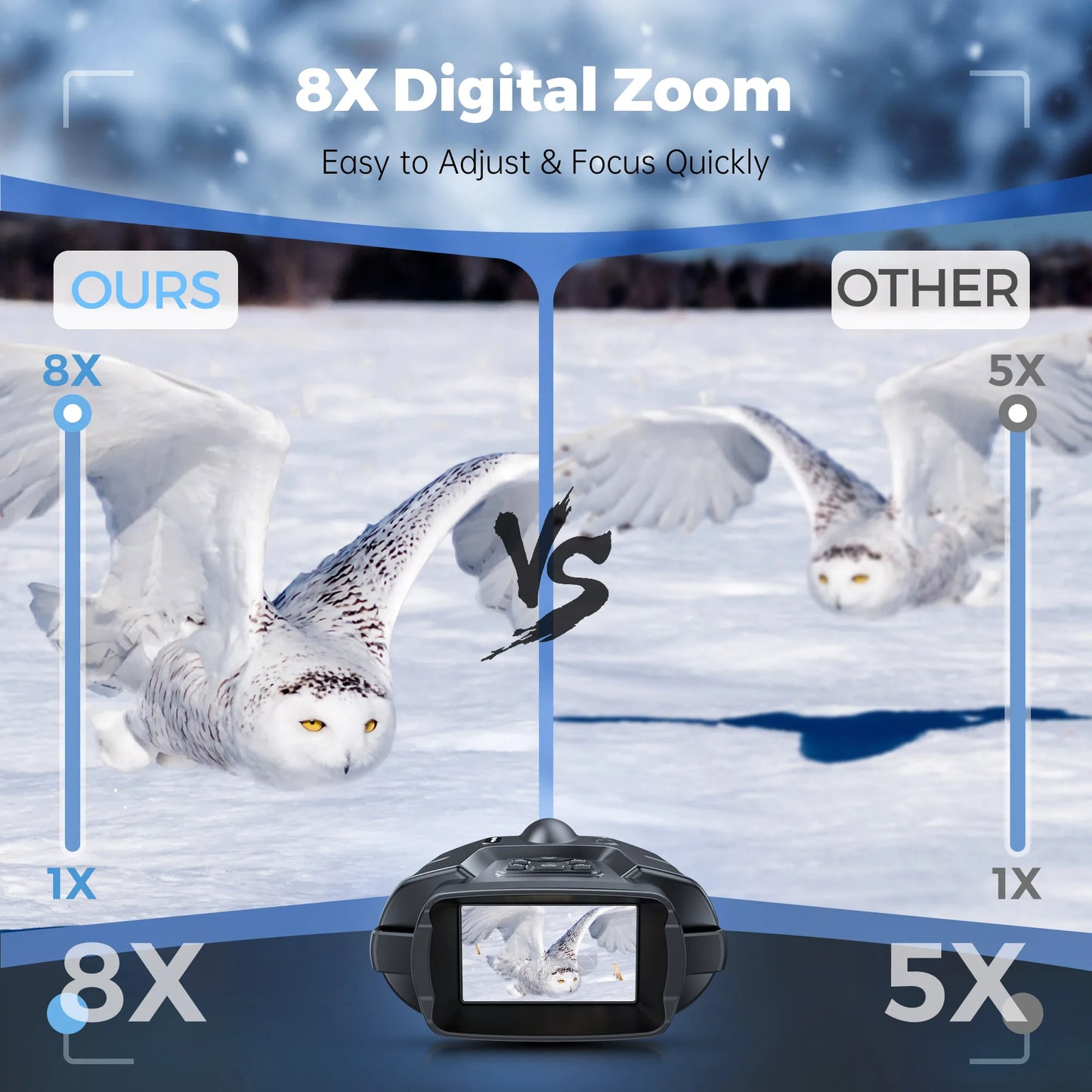 4K Night Vision Binoculars With 8X Digital Zoom Infrared