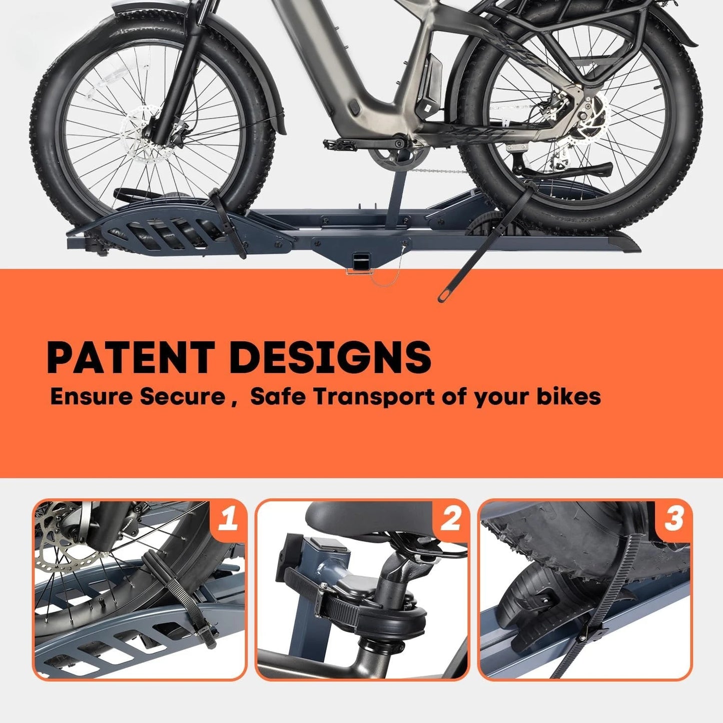 Hign-concerned E-Bike Rack With Ramp 200 Lbs Capacity