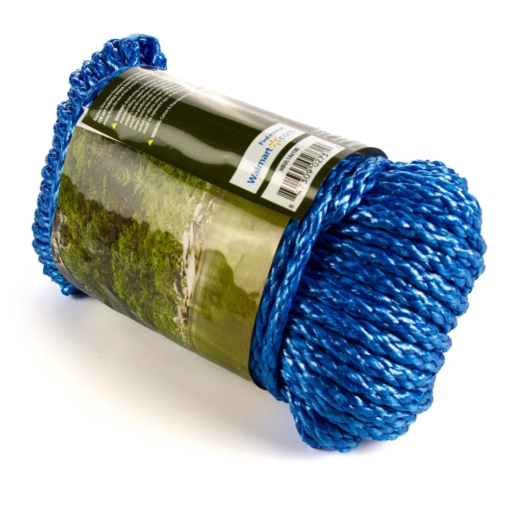 2 Pack 1/4 Inch x 100 Feet Polypropylene Hollow Braided Marine Utility Rope Floating Cord Rot Resistant Boat Dock Home Use