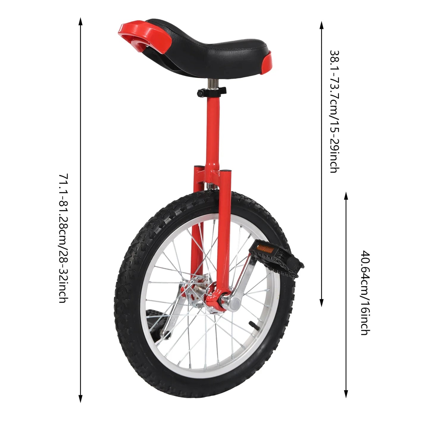 One Wheel Bike Adjustable Seat Exercise Bicycle for 7-60 Years Old, Outdoor Sports Fitness Exercise Unicycle carbon road bike
