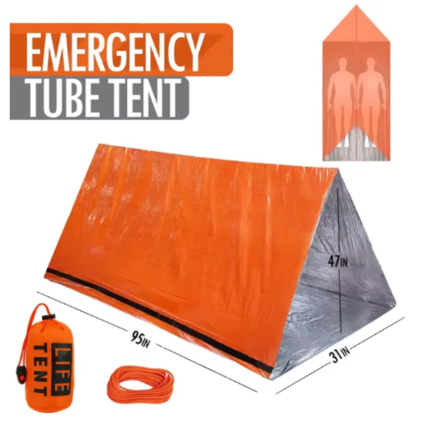 Building Two Person Emergency Tent Outdoor Family Camping