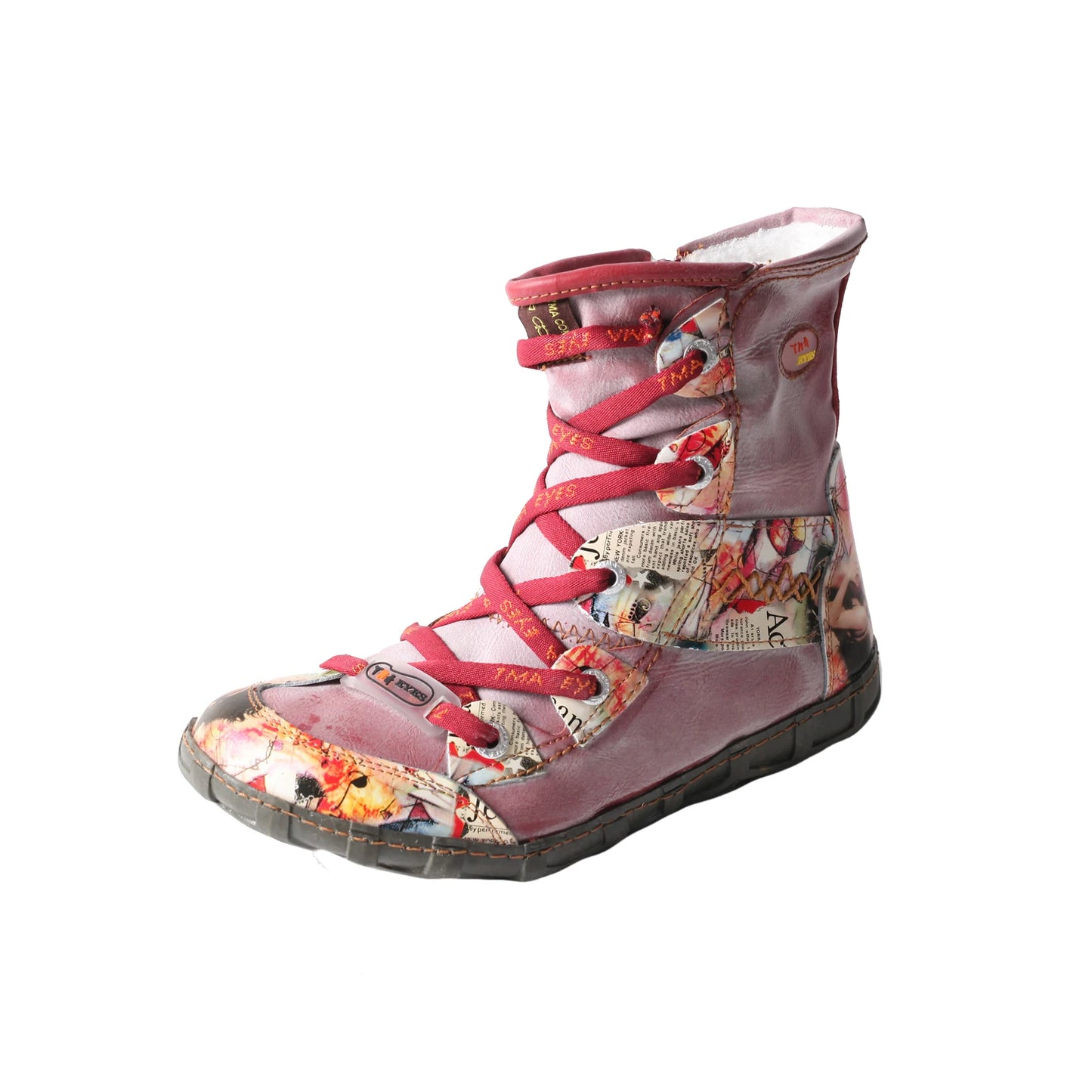 TMA EYES Camouflage PU Leather Short Duck Boots Casual