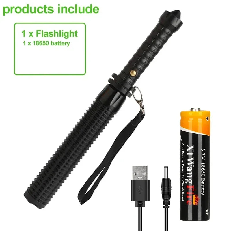 Hign-concerned Wolf Tooth Flashlight Telescopic Defense