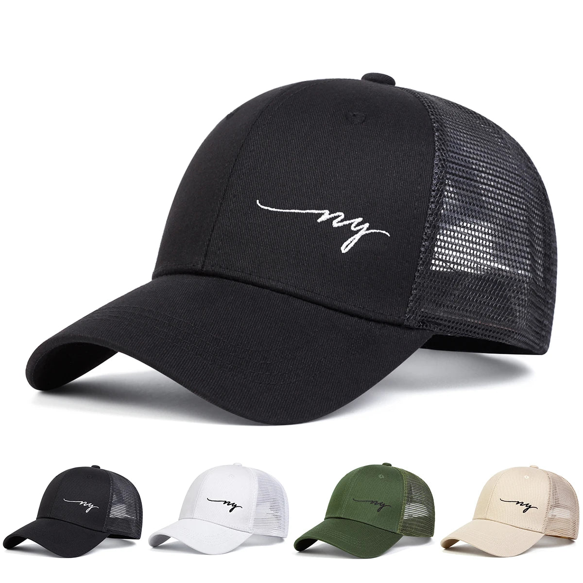 1piece Unisex Letter Embroidered Baseball Net Cap Outdoor Adjustable Sunscreen Leisure Hat Spring Autumn Travel Tourism Vacation