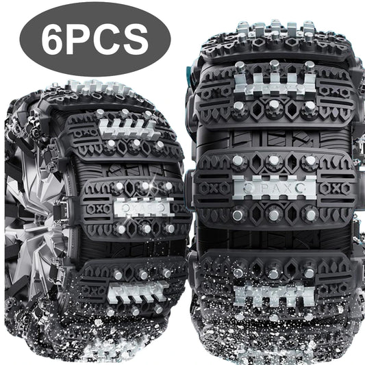 6PCS Car Snow Tire Chain Urethane String Universal Wheel Chains Car Winter Snow Track Spikes Anti-skid Chains