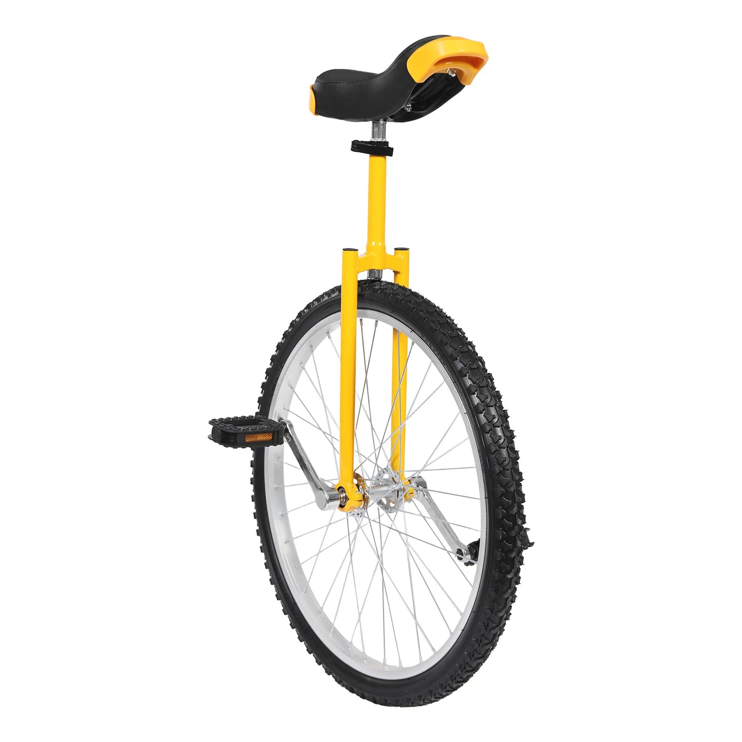24-inch Wheel Unicycle Height Adjustable Unicycle Black/Yellow/Blue/Red Steel One Wheel Bike For Cycling Balance Training