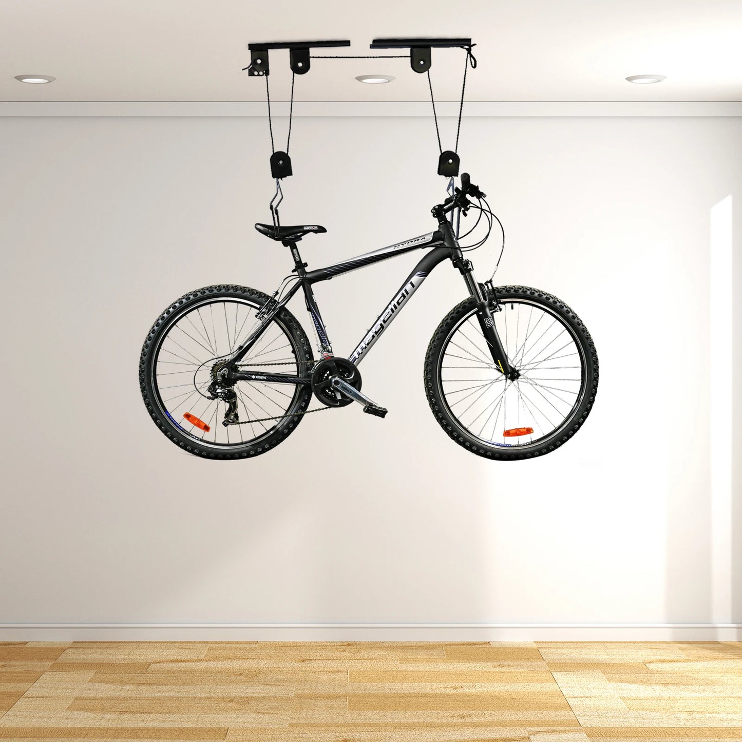 Garage Ceiling Bike Hoist Pulley System For Storage