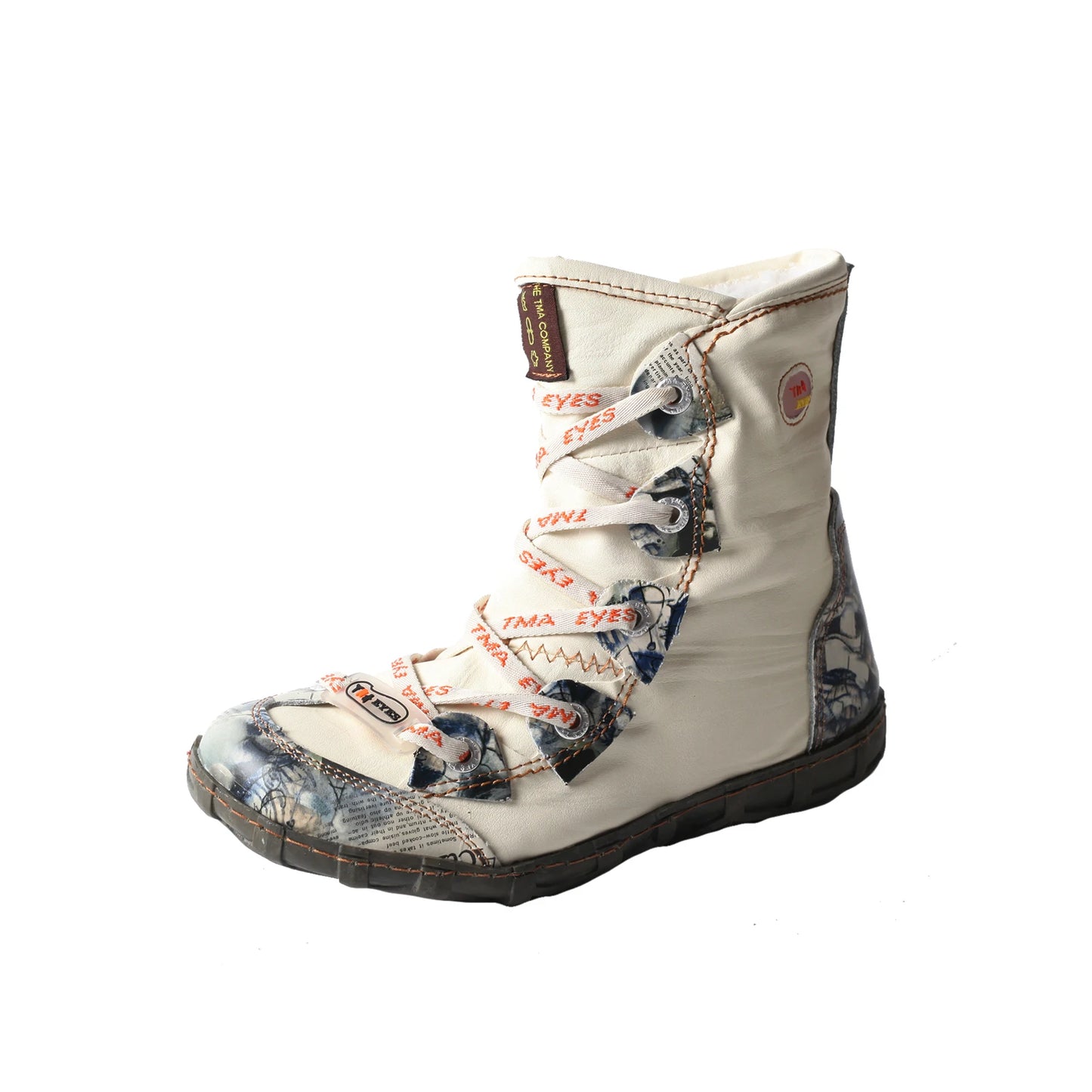 TMA EYES Camouflage PU Leather Short Duck Boots Casual