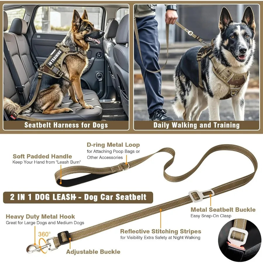 Hign Concerned Chemical Tactical Dog Harness And Leash