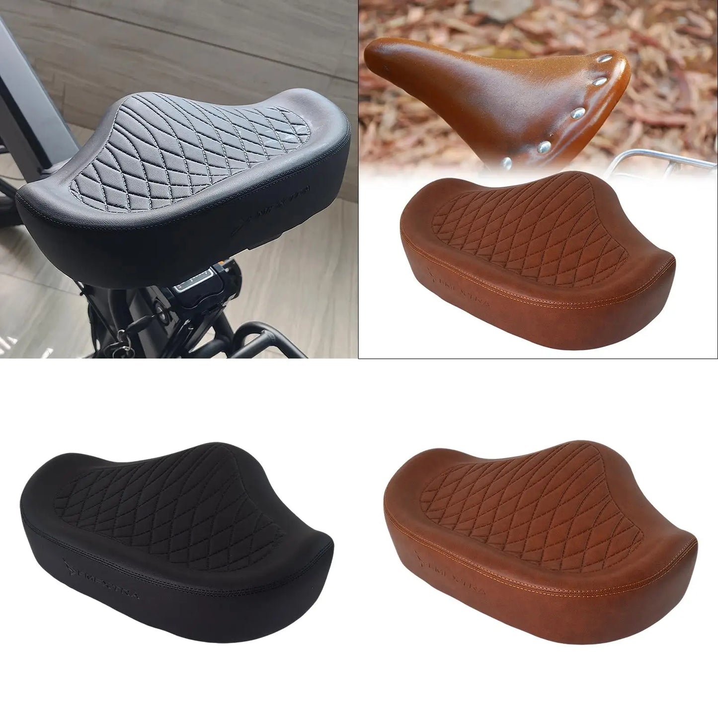 Bike Saddle Lightweight Soft Wide Shockproof Bicycle Seat for Electric Bike Riding Sports Accessories for Women Men Big Butt