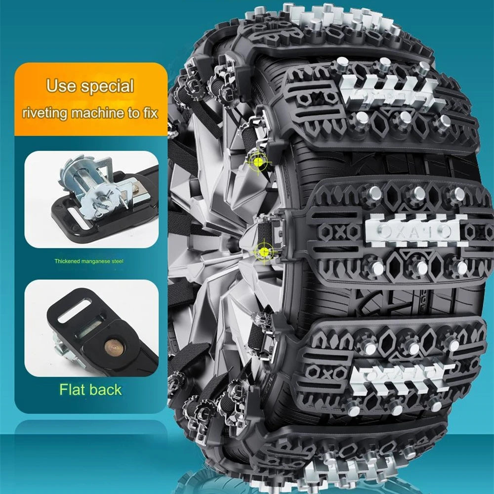 6PCS Car Snow Tire Chain Urethane String Universal Wheel Chains Car Winter Snow Track Spikes Anti-skid Chains