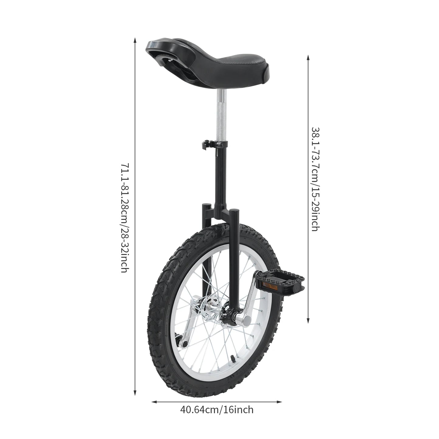 One Wheel Bike Adjustable Seat Exercise Bicycle for 7-60 Years Old, Outdoor Sports Fitness Exercise Unicycle carbon road bike