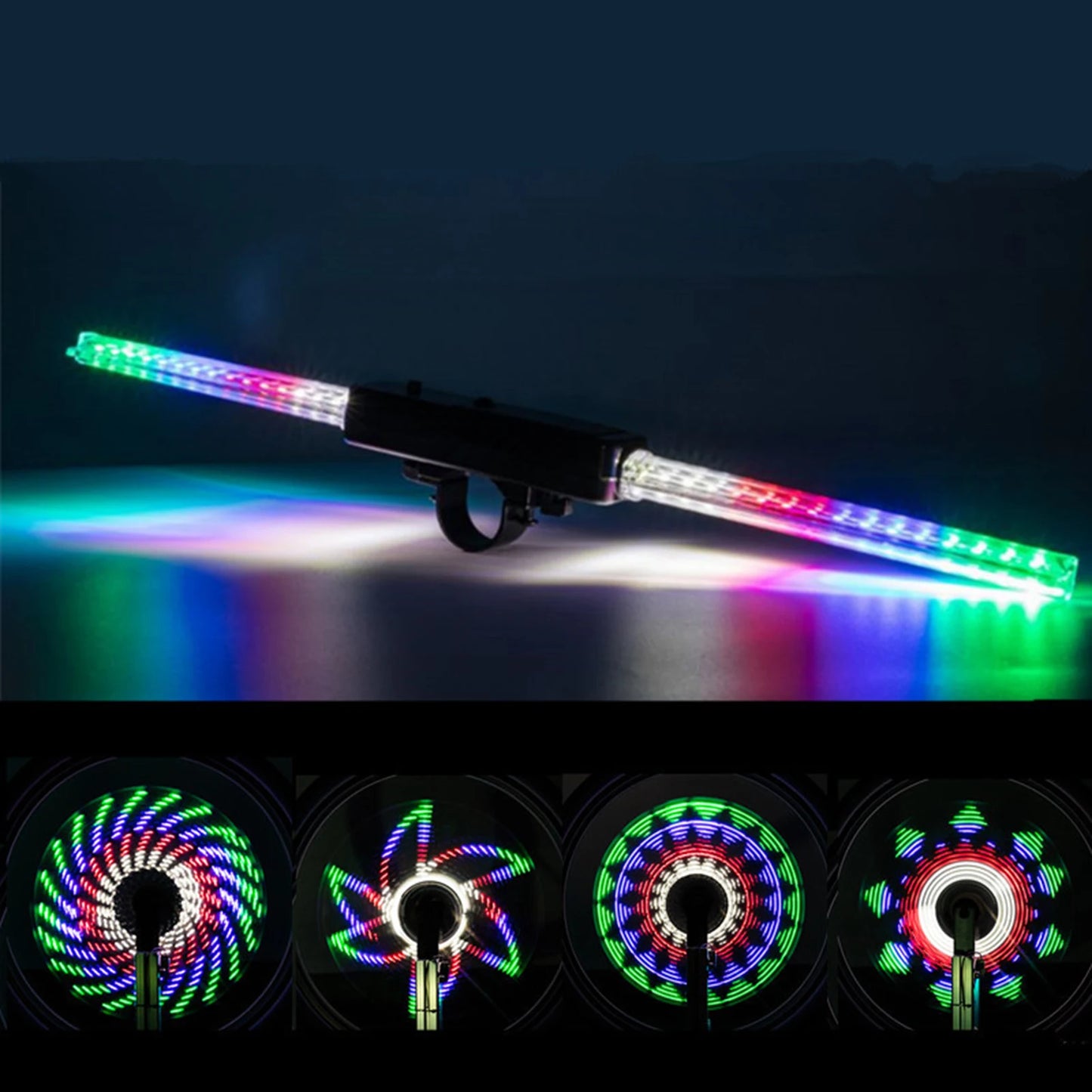 Bicycle Spoke LED Lights Bike Motorcycle Wheel Spoked Light Protector Covers Pipe For Motocross Bicycle Bike Cool Accessories