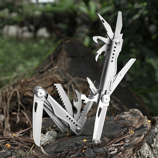 1pc korknife Multi-Functional Outdoor Survival Knife, Tactical Camping Hunting Tool Multi Purpose Pocket Knife, Can Opener