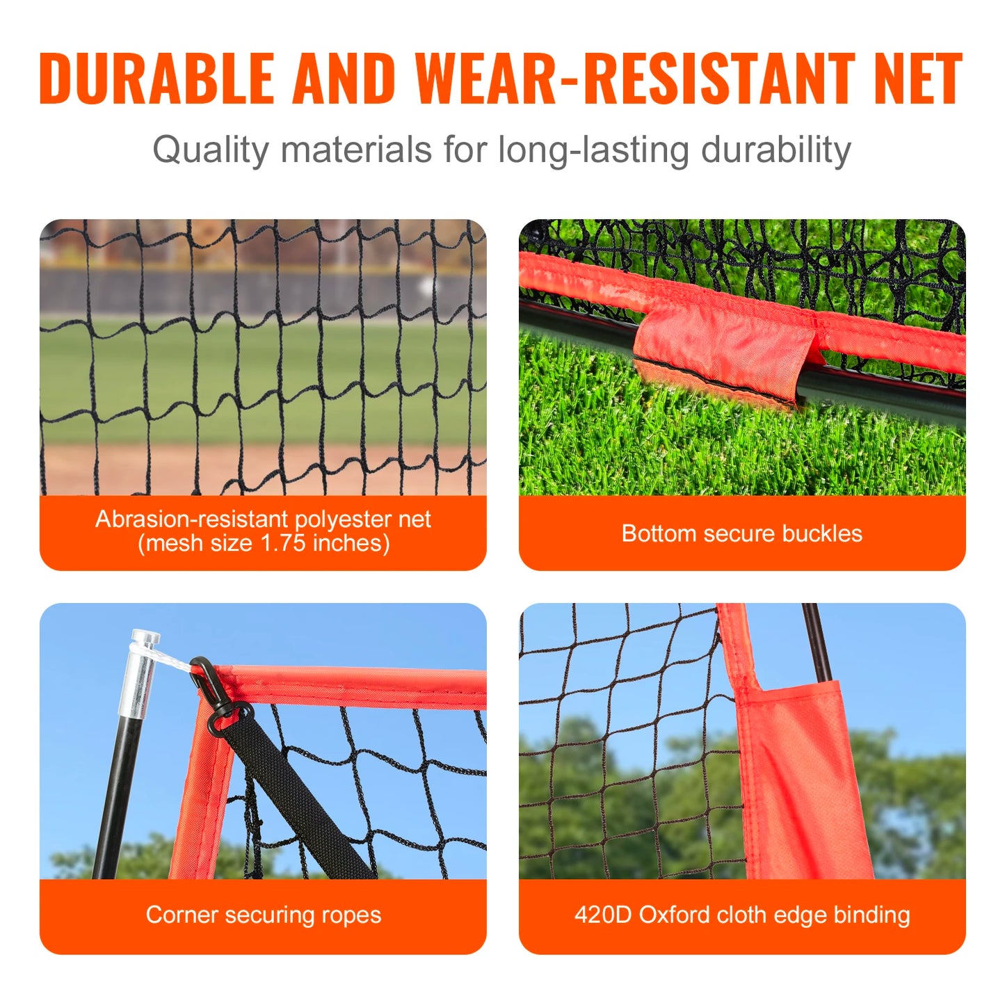 VEVOR Portable Baseball Softball Practice Net With Frame