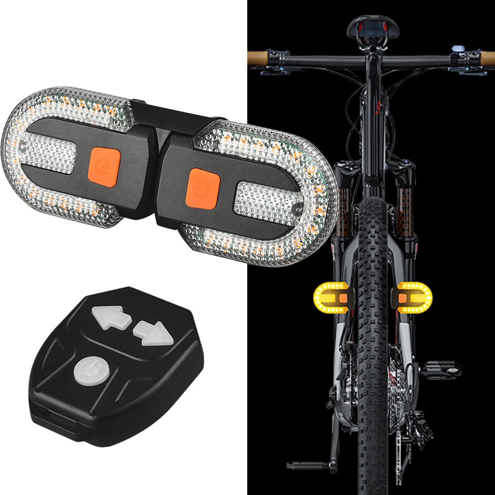 Bicycle Turn Signal Light Wireless Remote Control Bike Rear Light USB Rechargeable Warning Cycling Light Bike Accessories
