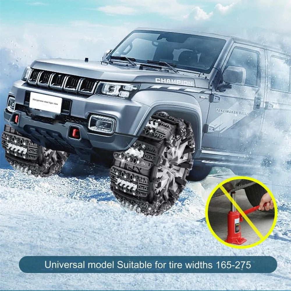 6PCS Car Snow Tire Chain Urethane String Universal Wheel Chains Car Winter Snow Track Spikes Anti-skid Chains
