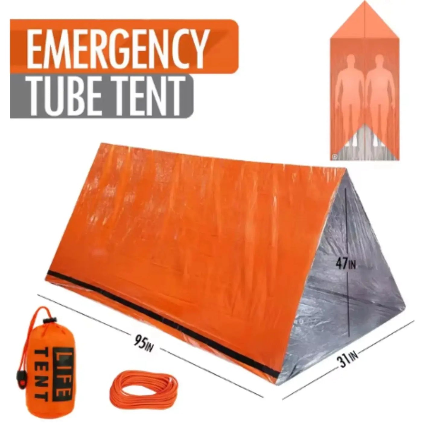 Building Two Person Emergency Tent Outdoor Family Camping