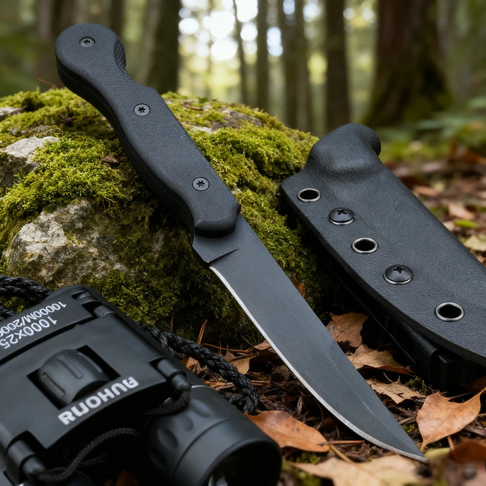 Portable Outdoor Camping Hunting Straight Knife High Hardness 8Cr13Mov Blade Wilderness Survival Utility Knife Tactical Knife