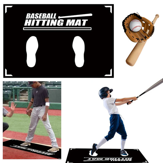 Baseball Batting Cushion with Toes Facing Place Softball Batting Cage Practice Hitting Mat Baseball Training Accessories