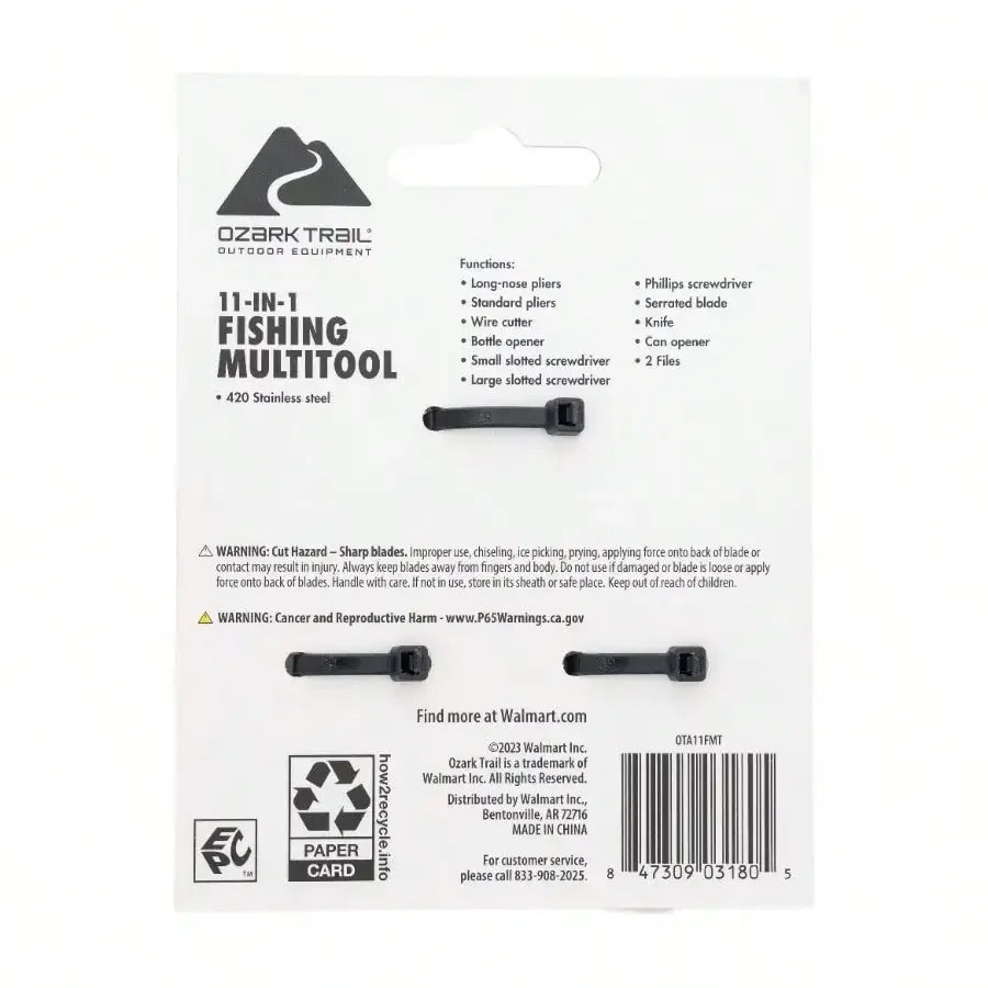 (3-Pack) 11-in-1 Aluminum Fishing Multi-Tool (420 Stainless Steel)