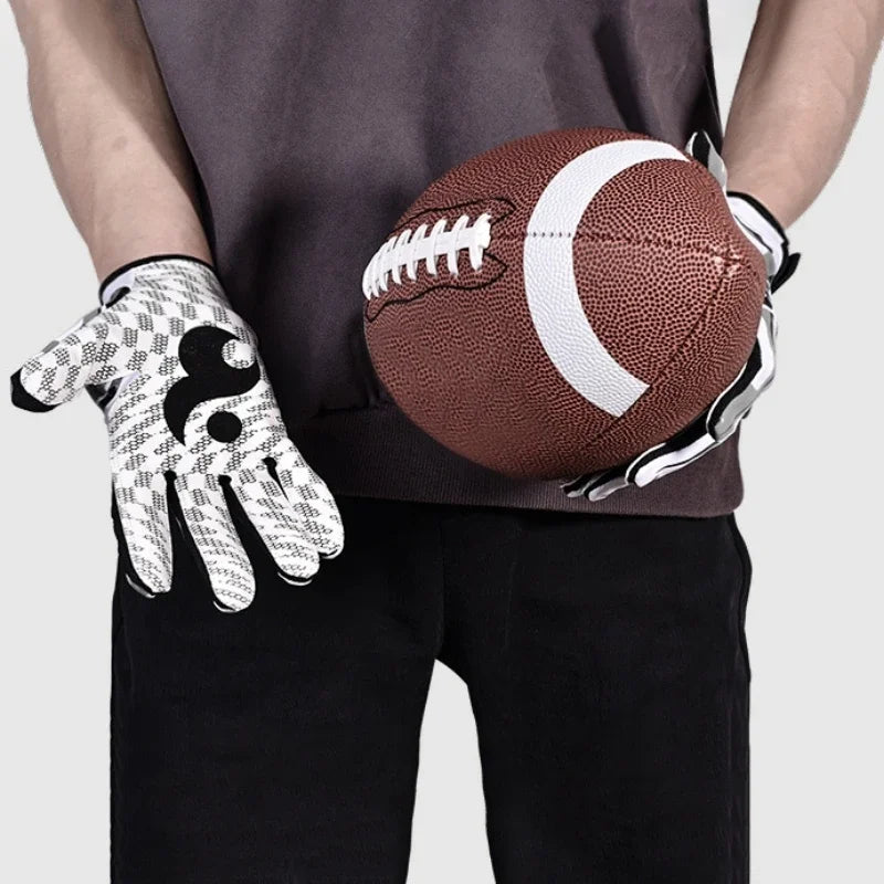 Football Gloves Extra-Grip Non-slip Outdoor Sports Full Finger Hand Protection Gloves