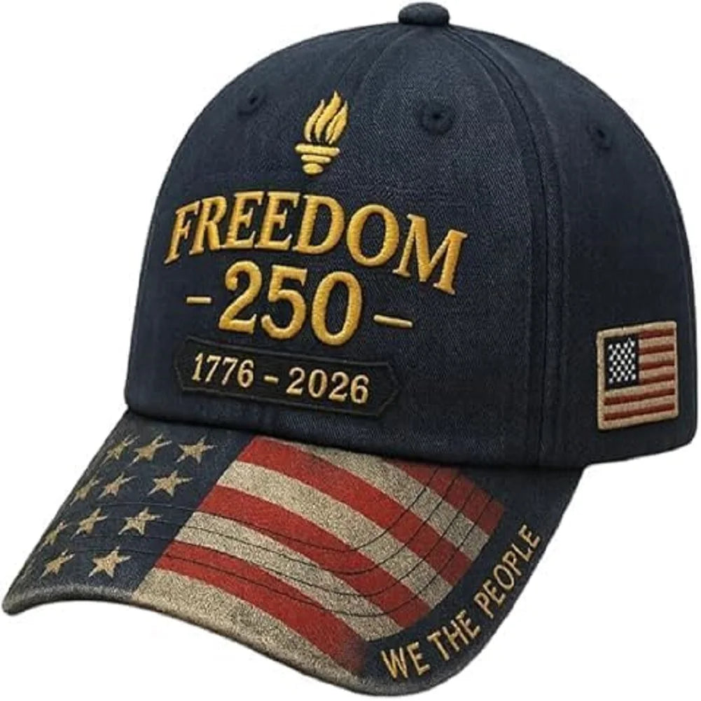 U.S. 250th Anniversary Baseball Caps Retro Washed Cap FREEDOM 250 Marine Corps 250th Anniversary Cap Casual Outdoor Sun Hats