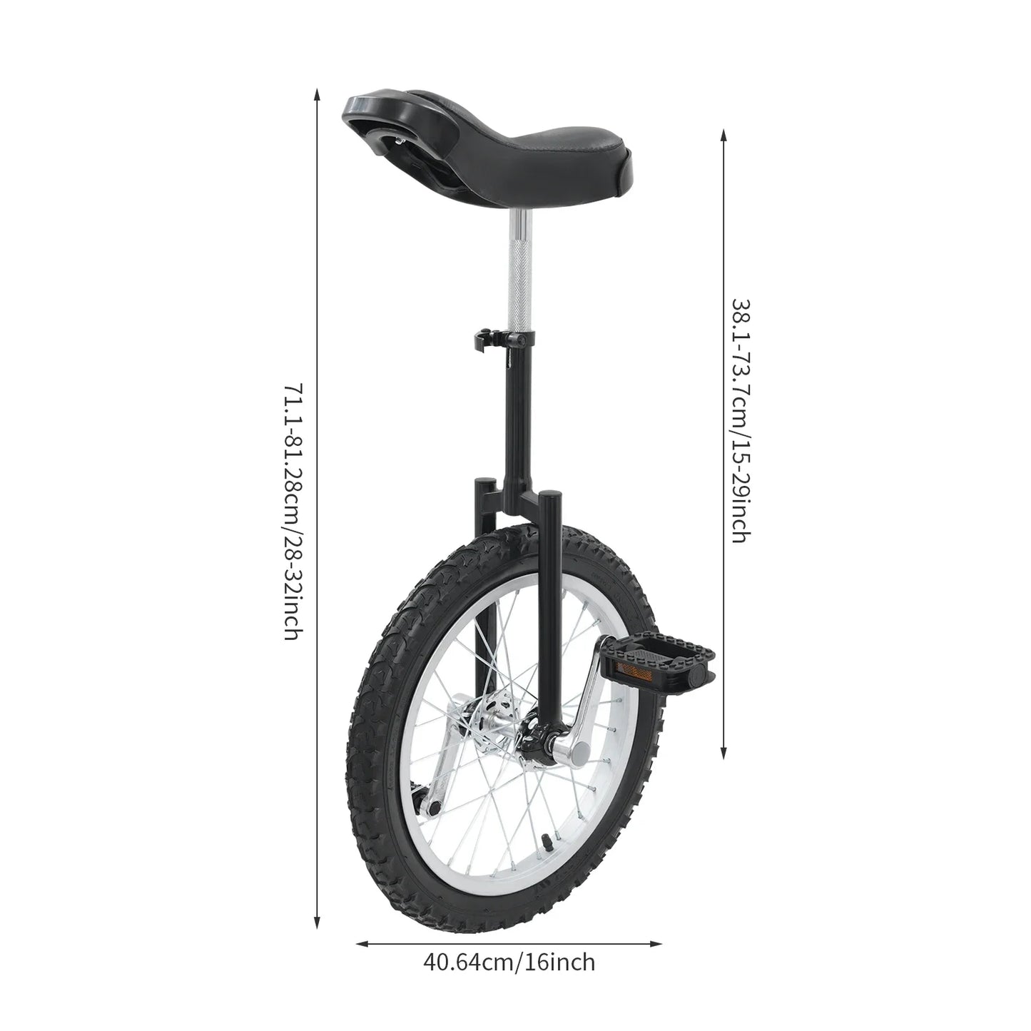 One Wheel Bike Adjustable Seat Exercise Bicycle for 7-60 Years Old, Outdoor Sports Fitness Exercise Unicycle carbon road bike