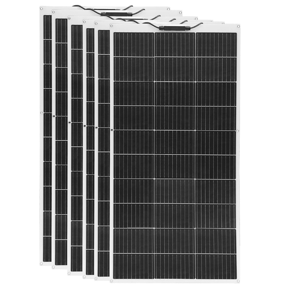 1pcs-10pcs 100W solar panel rechargeable battery 12V 100W- 1000W Flexible Solar panels charger motorhome houses balcony camping