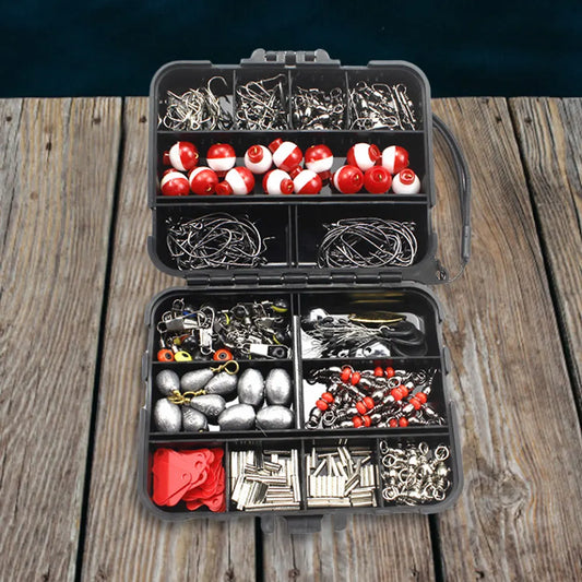 267pcs Fishing Accessories Kit Including Box Fish Hooks Bait Parts Sinkers Outdoor Fishing Accessories Set Gifts for Men