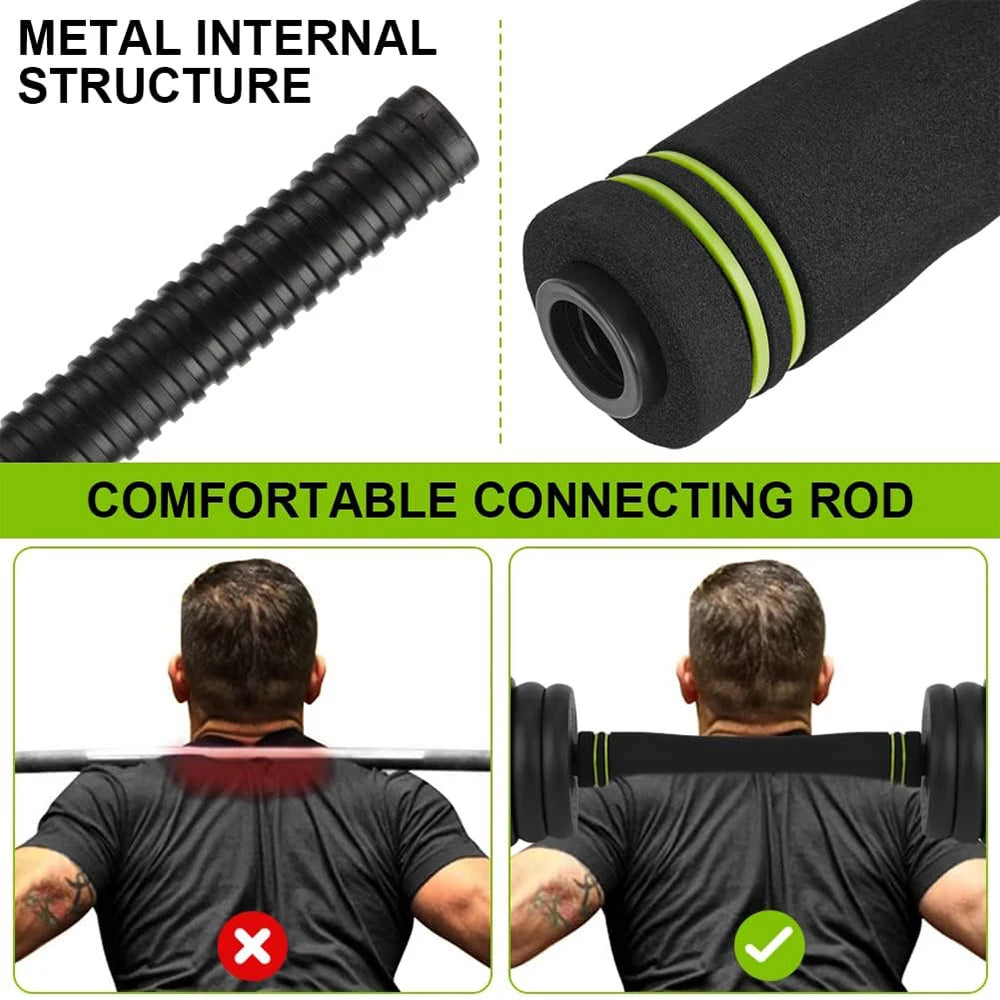 4 in 1 Adjustable Dumbbell Set, 44LBS Free Weight Set Used as Dumbbell, Barbell, Kettlebell and Push-up, Home Gym Fitness