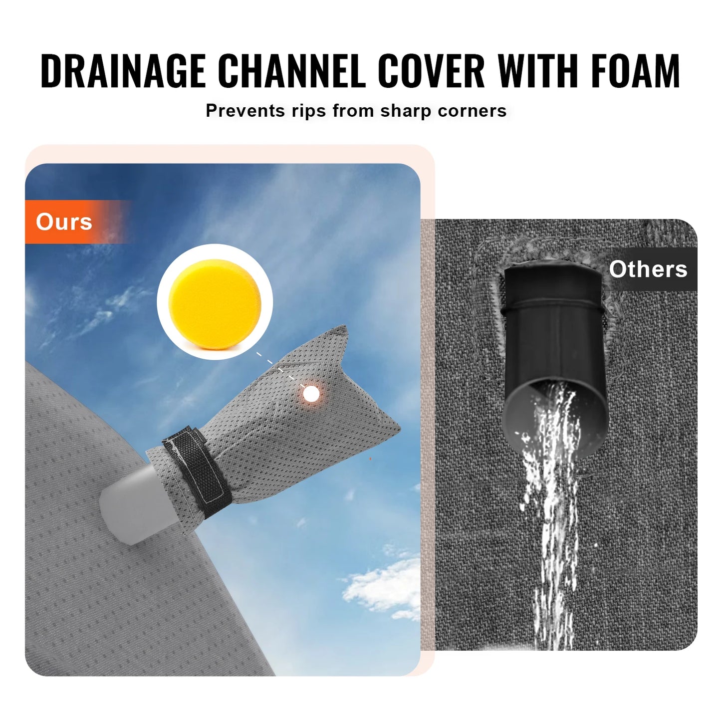 VEVOR Travel Trailer Cover 18-40FT RV Cover 4-Layer Non-Woven Fabric Camper Cover Waterproof Windproof Rip-Stop Class A RV Cover