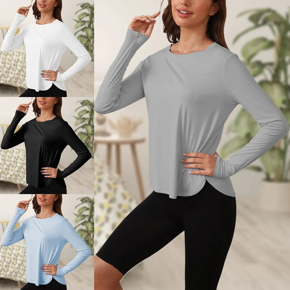 Sun Shirts Long Sleeve UV Protection Shirt Lightweight Quick Dry Workout Tops Rash Guard Outdoor Gym Hiking Tops for Women