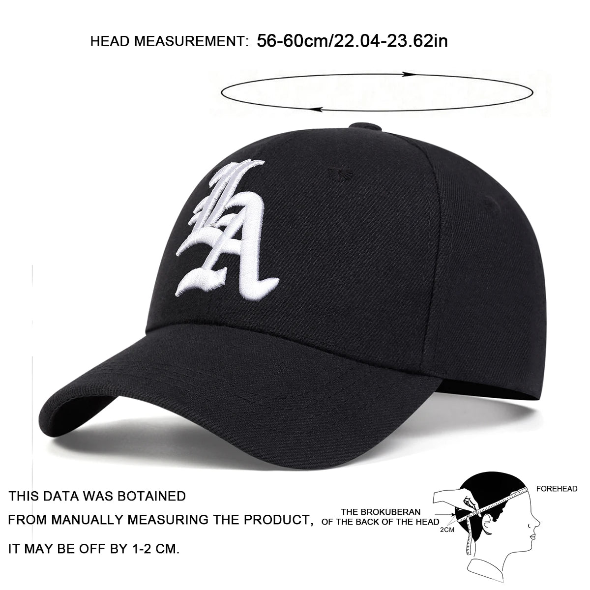 1piece Unisex Gothic Letter Embroidery Baseball Cap Outdoor Adjustable Sunscreen Leisure Hat Spring Autumn Travel Vacation