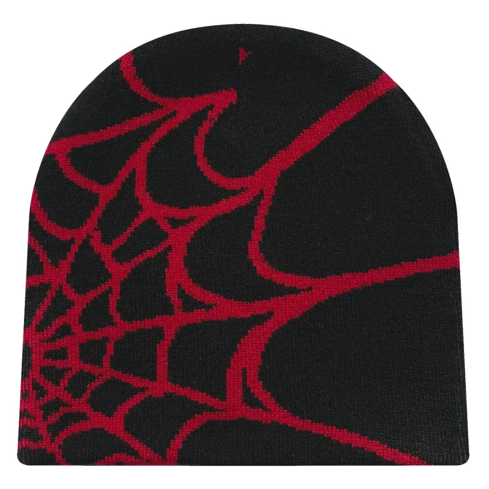 Four Seasons Men's And Women's Universal Y2K Knit Hat Spider Web Riding Outdoor Sports Fashion Hat