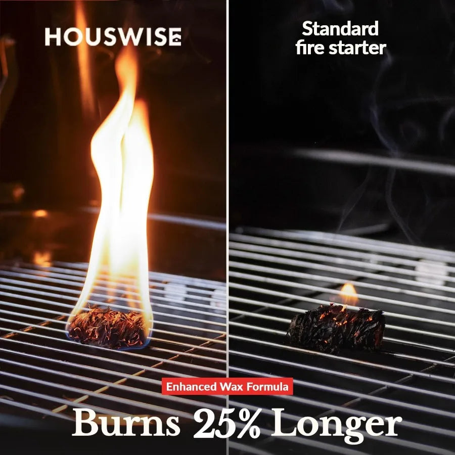 Fire Starter 50 pcs Natural Fire Starters for Indoor Outdoor Use Ideal for Wood Stove Fireplace Campfires Chimney Grill Pit BBQ