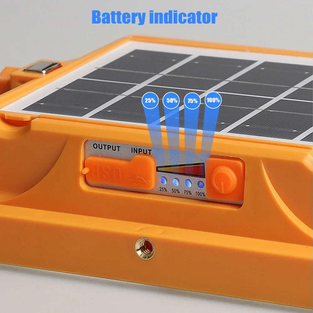 200W Portable Camping Lamp Outdoor Solar Rechargeable Emergency Light 264Led Magnet Flashlight Waterproof Camping Work Light