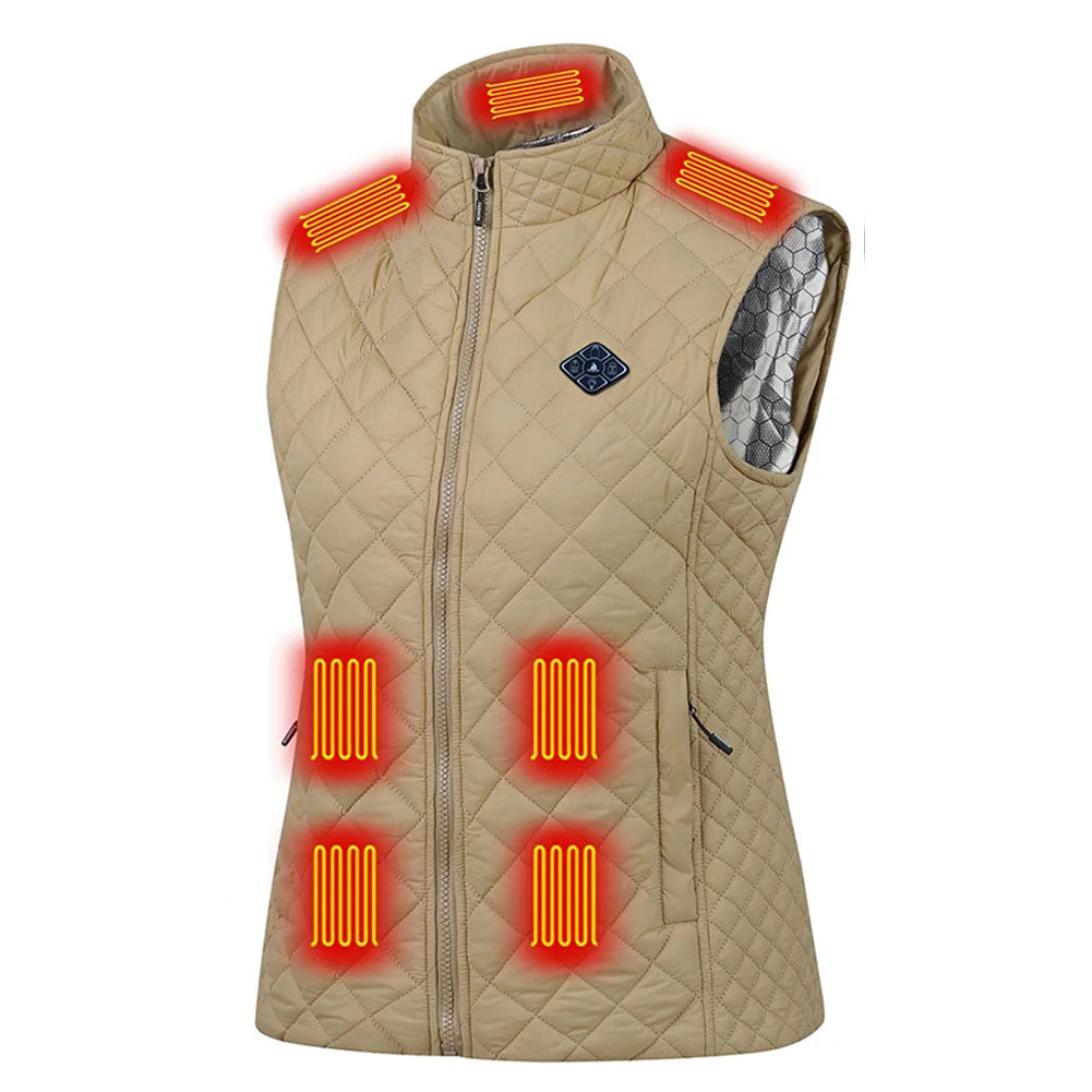21 Heating Zones USB Heated Vest Electric Heated Jackets Sportswear Heated Coat for Women